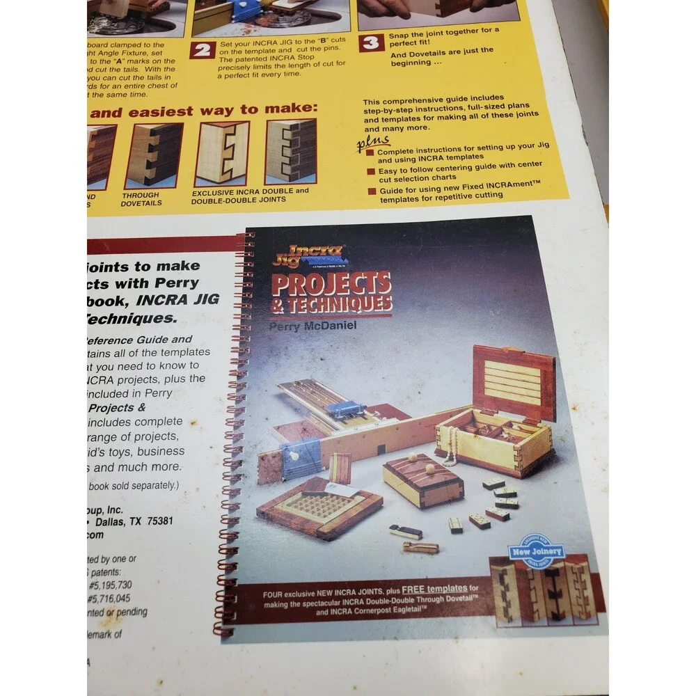 Incra Jig Fence Positioner Template Woodworking Router Dovetails Box Joint Books